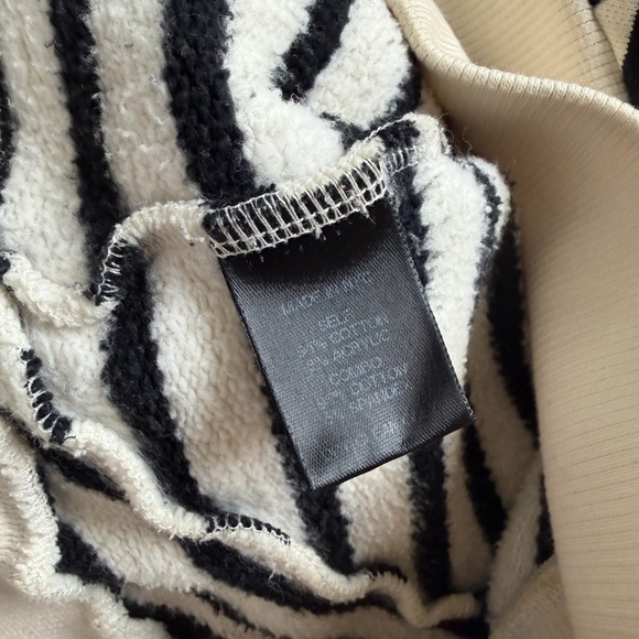 Timo Weiland Navy and Cream Striped Short Sleeve Sweatshirt - Picture 4 of 5